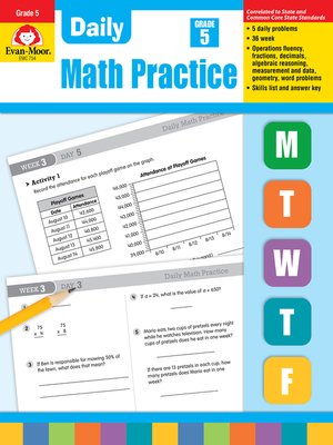 cover image of Daily Math Practice, Grade 5